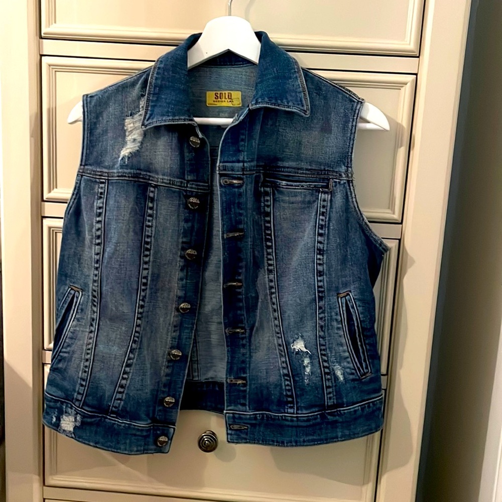 Sold Design Lab Distressed Denim Vest